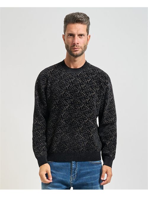 Men's Armani Exchange sweater with all-over logo ARMANI EXCHANGE | XM001330-AF16916FC196